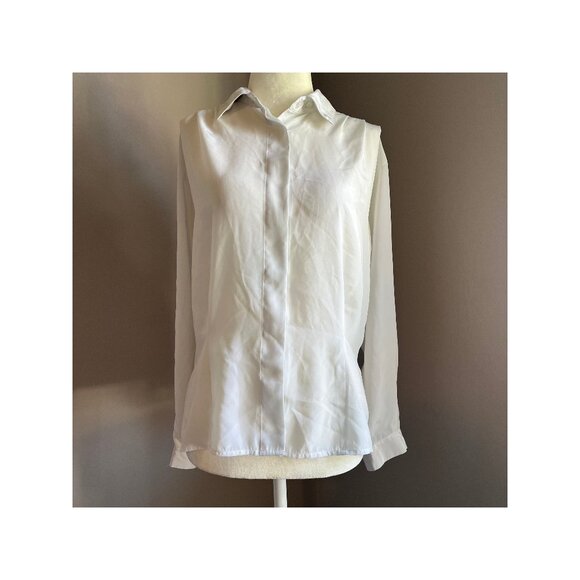 Evan Picone Tops - Evan-Picone Petites Size 10 Button Up Collared Blouse Top